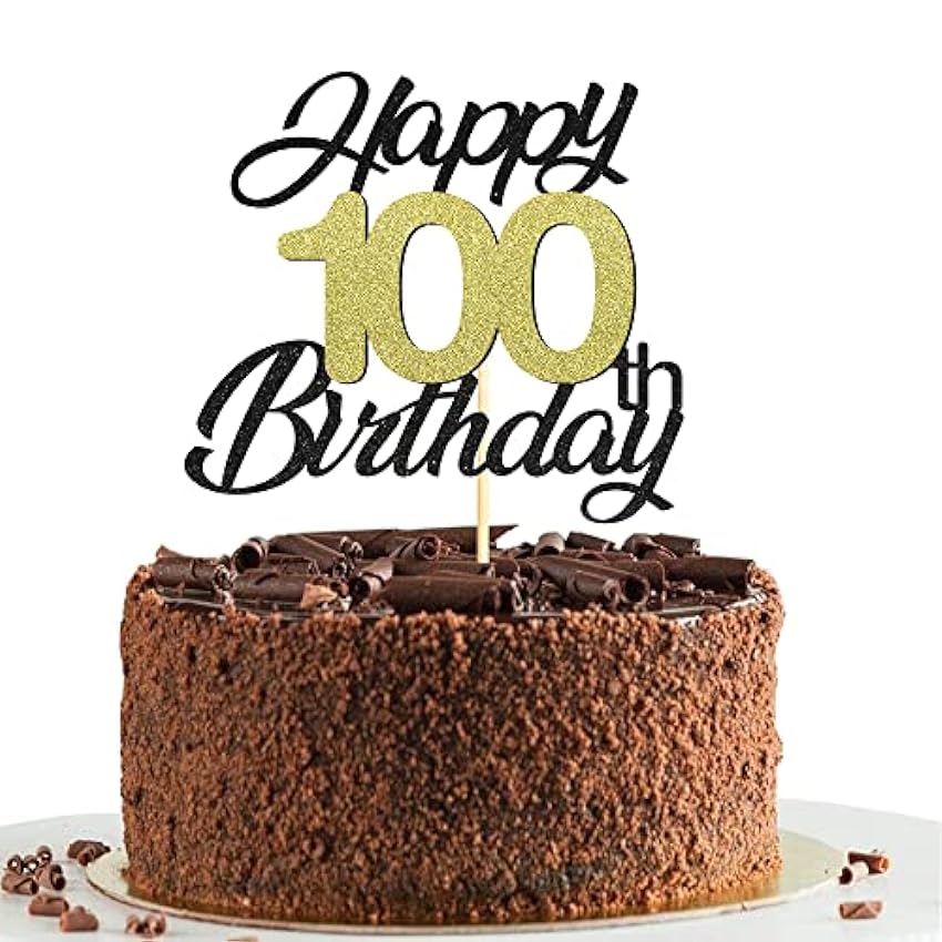 Decoración para tartas de 100 cumpleaños, decoración pa