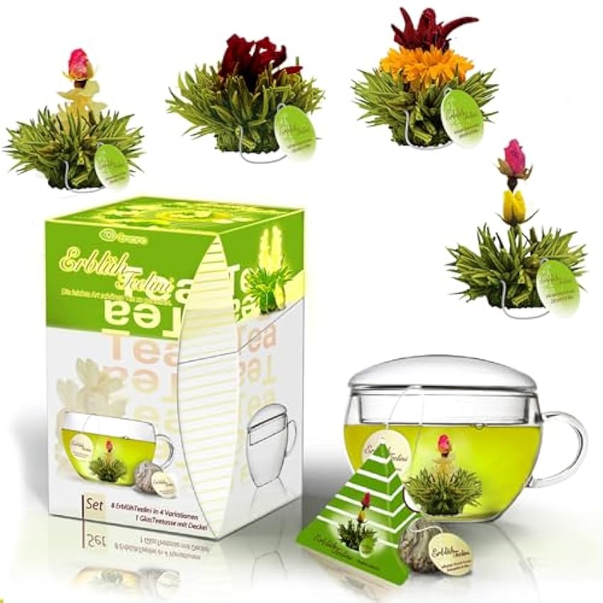 Creano Flores de Té - Set de regalo de flores de té con