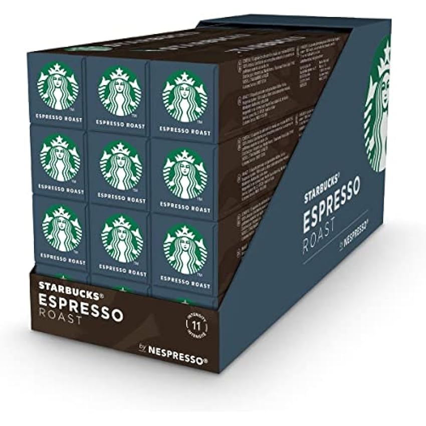 Starbucks Nespresso Compatible Espresso Roast, 10 capsulas - 12 unidades 5JVxR1oB