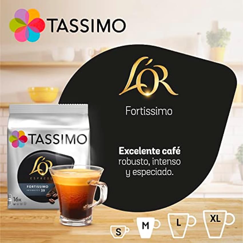 Tassimo Cápsulas de Café L’OR Espresso Fortissimo | 80 Cápsulas Compatibles con Cafetera Tassimo - Intensidad 10 - 5PACK - Exclusive 4eQh2YdH