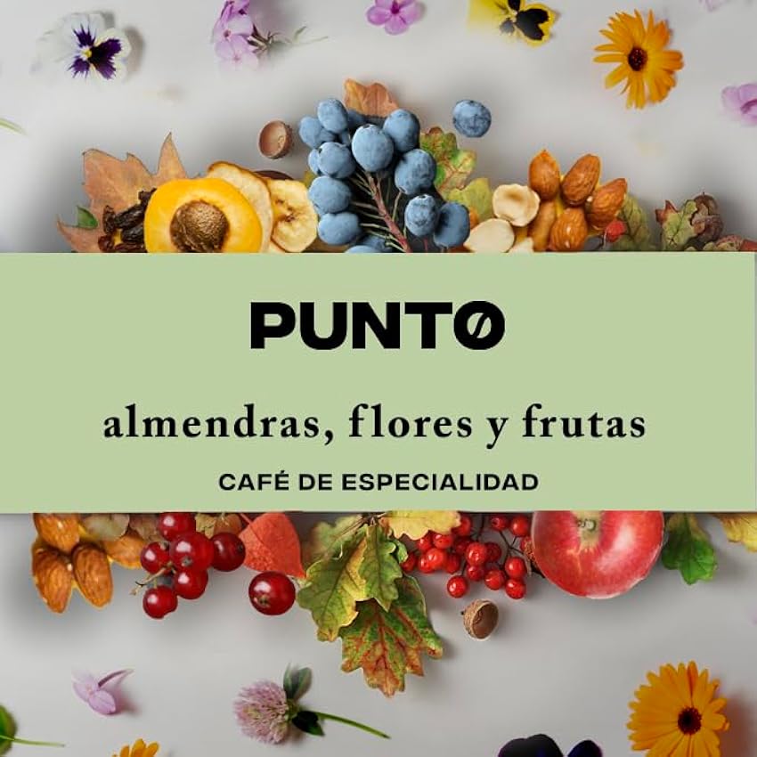 PUNTO - Café de Especialidad - 250 g - 100% Café Arábica Molido - Café Mezcla - Latinoamérica y Etiopía - con Aroma Cítrico y Floral - Sabor Afrutado y Cuerpo Medio 8io83usU