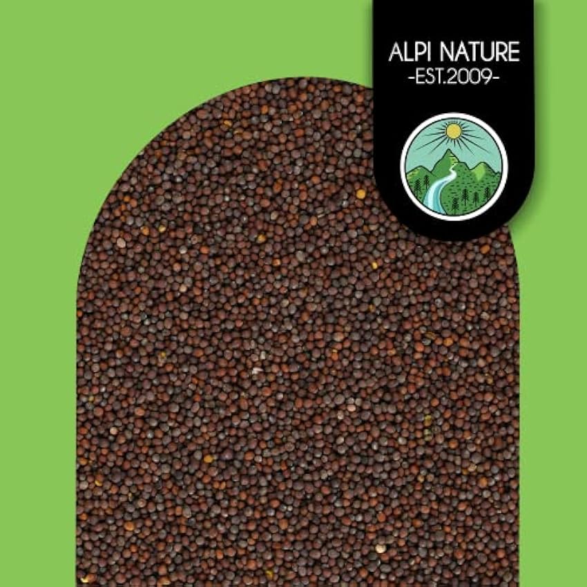 Semillas de mostaza orgánicas enteras negras marrones (250g), semillas de mostaza orgánicas negras, semillas de mostaza enteramente de cultivo orgánico controlado, 100% natural, sin aditivos BEapAixU