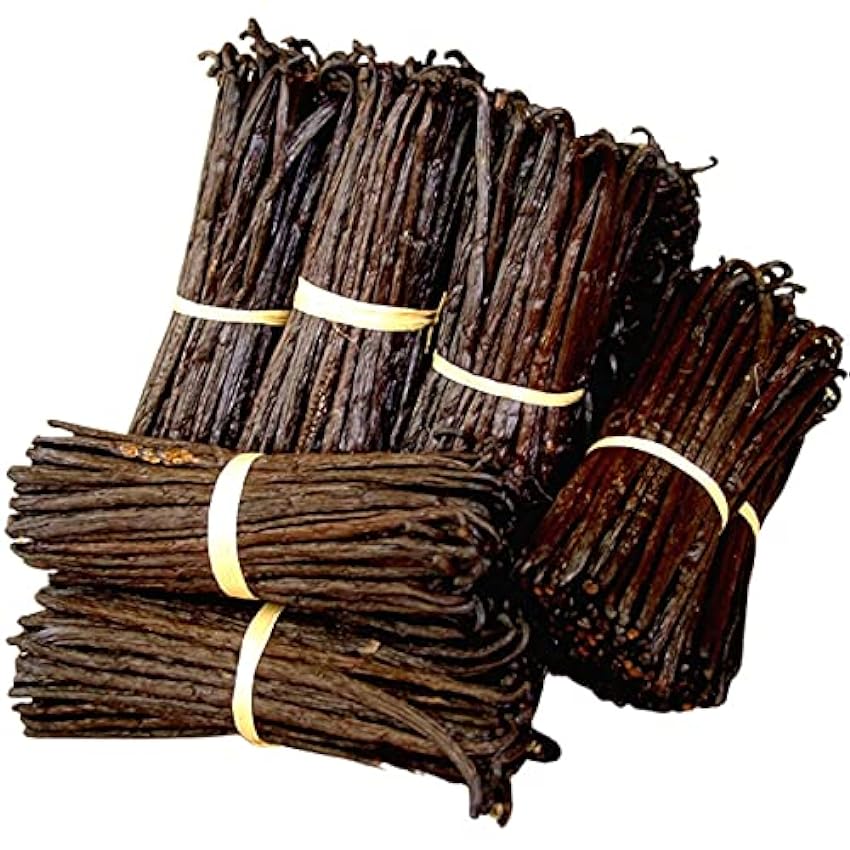 10 Vainas de vainilla frescas de Bourbon negro de Madagascar calidad Gourmet / Grado A tamaño 16cm 30g aprox envasado de 2 en 2 al vacío Cosecha de 2021 c3fFnEHt