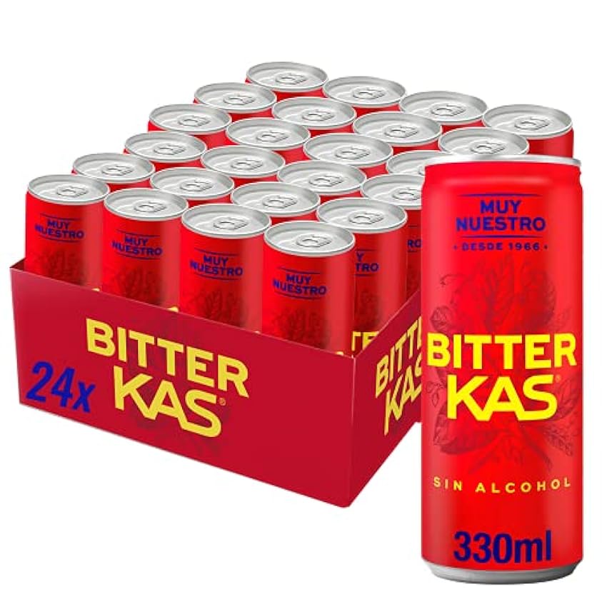 Bitter KAS Refresco Amargo sin Alcohol, 24 x 330ml AXOPhPVr