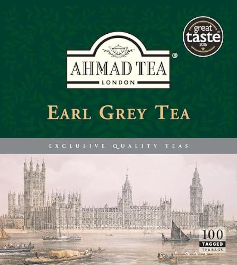 Ahmad Tea Earl Grey - Te negro - 100 Bolsitas á 2 gramo