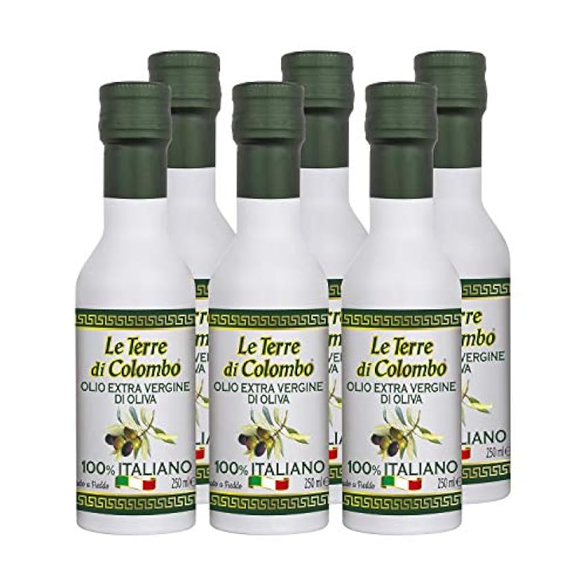 Le Terre di Colombo Aceite de Oliva Virgen Extra 100 % Italiano, Botellas de Aluminio de 0.25 L, Lote de 6 dBhRAn4k