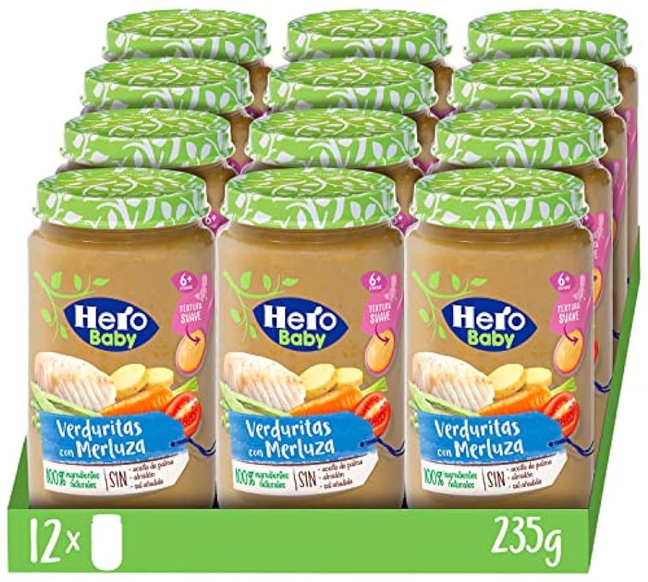 Hero Baby - Tarritos de Verduritas con Merluza, Aliment